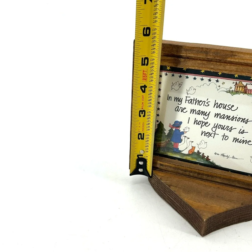 In My Fathers House Friendship Quote Wood Framed Art Gift with Heart Stand 2000